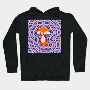 A cute fox with colorful waves Hoodie